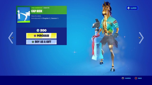 CAP KICK “EMOTE” (UNCOMMON) 200 V BUCKS - FORTNITE CHAPTER 2 SEASON 1