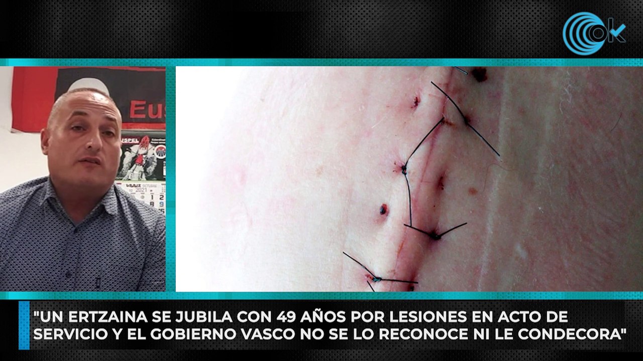 "Un Ertzaina se jubila con 49 años por lesiones en acto de servicio y el Gobierno Vasco no se lo reconoce ni le condecora"