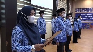 Sekda Aceh Kukuhkan Pejabat Struktural Inspektorat Aceh