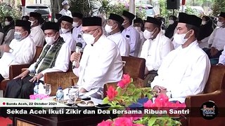 Sekda Aceh Ikuti Zikir dan Doa Bersama Ribuan Santri