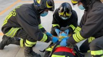 Ancona - Vigili del Fuoco in addestramento per operazioni di soccorso terremoto (22.10.21)