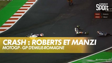 Roberts entraine Manzi dans sa chute - GP d'Émilie-Romagne