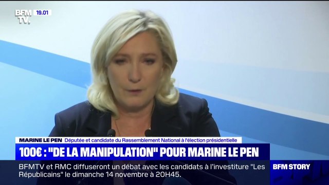 Indemnité inflation: pour Marine Le Pen, ces annonces relèvent de la manipulation