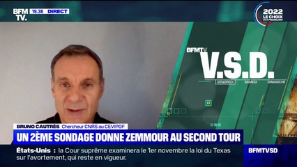 Pour Bruno Cautrès, chercheur CNRS au Cevifop, les intentions de vote pour Éric Zemmour "restent ancrées du côté des catégories sociales supérieures"