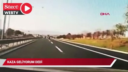 Hadımköy'de iki otomobil sürücüsü yarışırken böyle kaza oldu