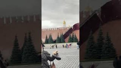 Strong Winds Damage Kremlin Wall Battlements