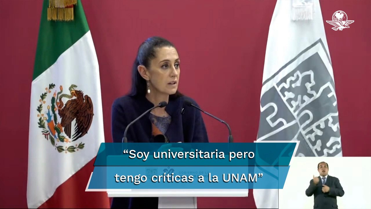 También tengo mis propias críticas a la UNAM, dice Sheinbaum tras dichos de AMLO