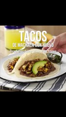 Machaca tacos with egg