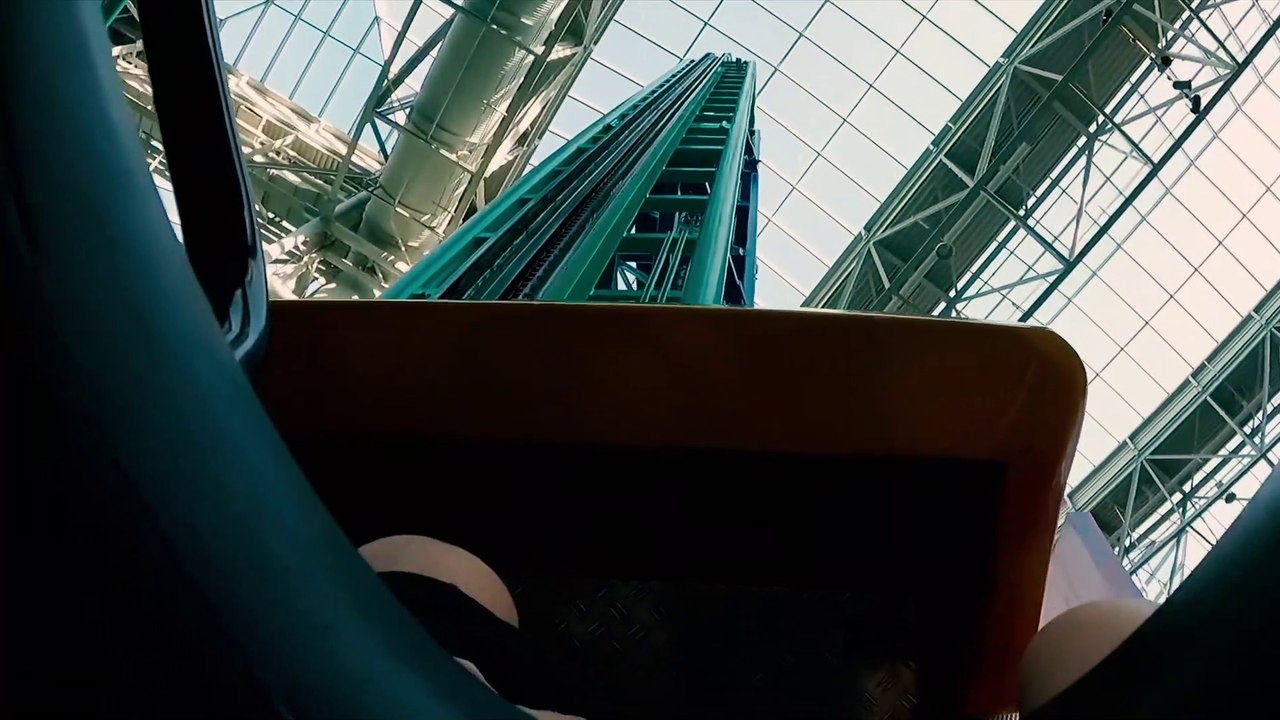Spongebob Rock Bottom Plunge (Nickelodeon Universe Indoor Theme Park, Minnesota) - 4K Roller Coaster POV - Front Row