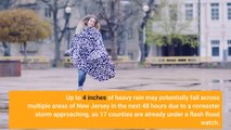 Flash flood watch issued for 17 NJ counties as nor'easter could bring 4