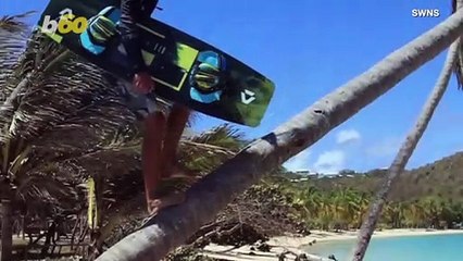 This Kitesurfer Launched Himself From a Coconut Tree!