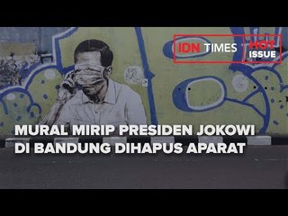 MURAL MIRIP PRESIDEN JOKOWI DI BANDUNG DIHAPUS APARAT