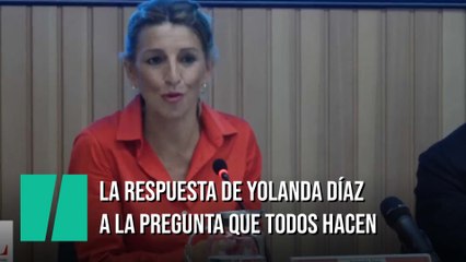 Una periodista de TVE le hace LA pregunta a Yolanda Díaz y ella habla más claro que nunca