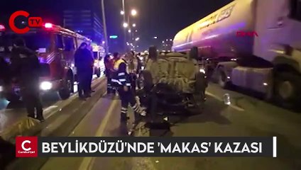 Beylikdüzü'nde 'makas' kazası: Metrelerce sürüklendi