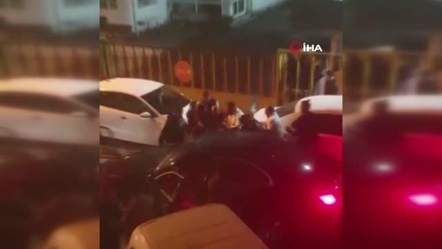 Fatih'te yol verme kavgasında sopalı dayak kamerada