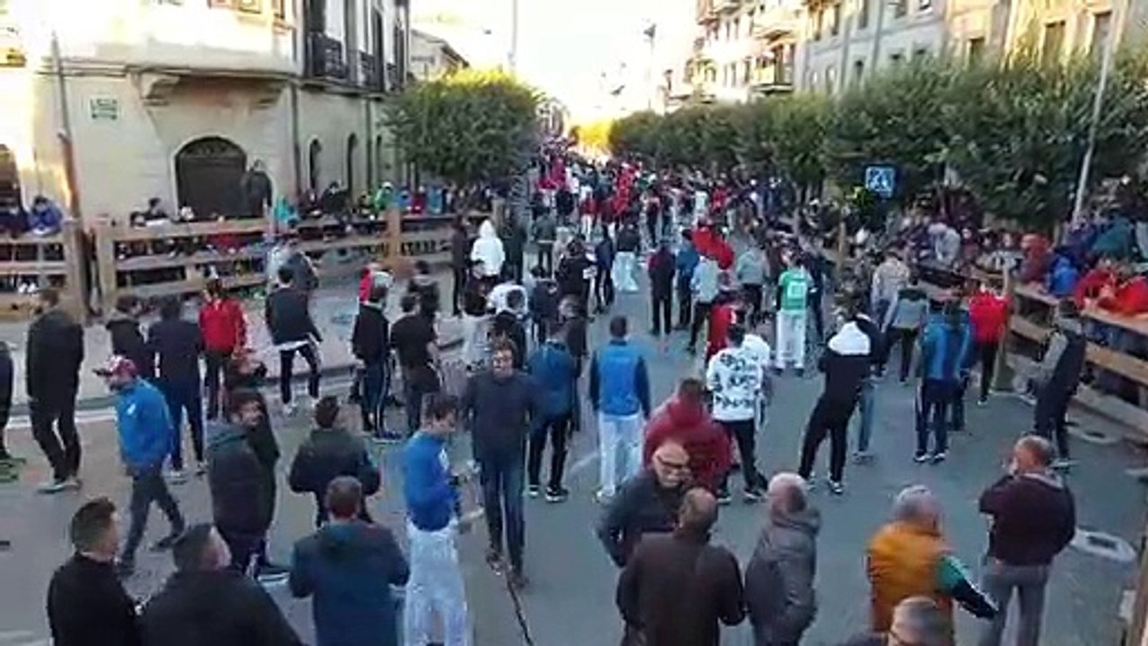 Primer encierro de las Ferias de Tafalla 2021 con toros de Prieto de la Cal