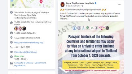 Thailand Visa On Arrival open for Indians | Thailand is Open for Indian Tourist | Thailand Visa 2021