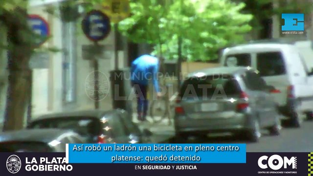 Ladrón poco astuto: robó una bicicleta en pleno centro platense y quedó detenido