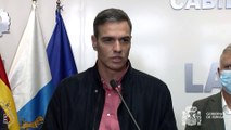 Pedro Sánchez anuncia en La Palma una modificación presupuestaria para acelerar las ayudas a los afectados por el volcán