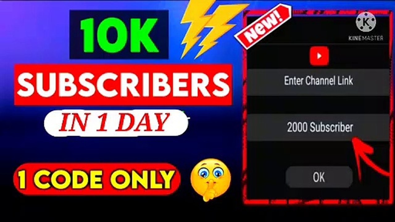 10K YouTube subscriber for free new hack 10K subscriber