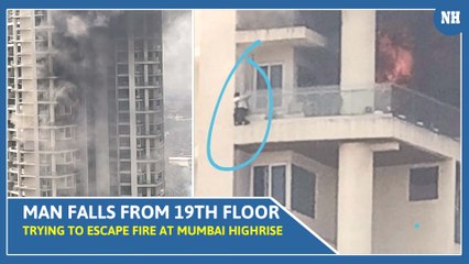 Video: Man Falls From 19th Floor to Death While Trying to Escape Fire at Mumbai Highrise