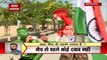 Fans painted in the colors of the tricolor in Ahmedabad, cheered Chime