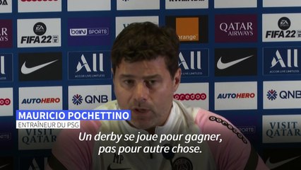 Football/OM-PSG: "Un derby se joue pour gagner" affirme Pochettino