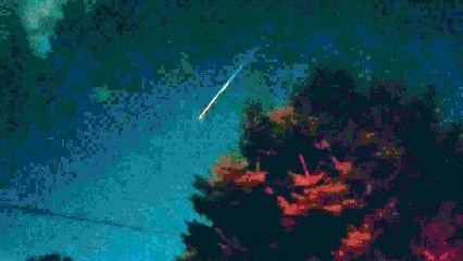 Remnants of a Failed Russian Satellite Burn Across the Night Sky