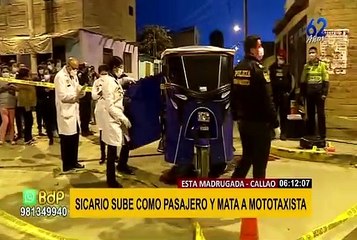 Sicario asesina a mototaxista en el Callao