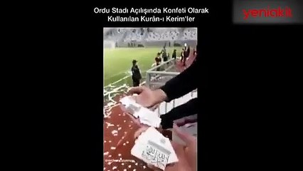Kuran-ı Kerim sayfalarını kesip konfeti yaptılar