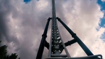 Full Throttle Roller Coaster (Six Flags Magic Mountain Theme Park, California) - 4K Roller Coaster POV Video - Front Row