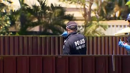 Police dust outside of family property for fingerprints