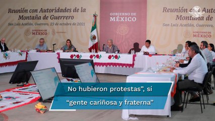 Destaca AMLO que en gira por La Montaña de Guerrero no hubo protestas sólo muestras de solidaridad