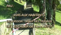 LES SCOOPS DE MICHOU64 W-D.D. - 18 OCTOBRE 2021 - PAU - AVIS AUX HABITANTS DU BUISSON DÉBUT DES TRAVAUX DE L'ESCALIER DE L'AVENUE NITOT