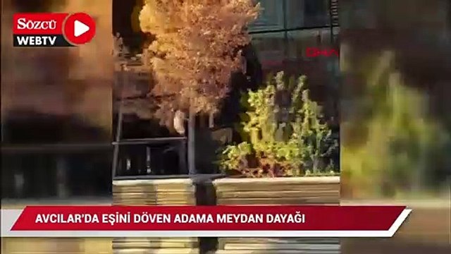 Eşini döven adama meydan dayağı