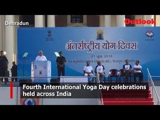 Fourth International Yoga Day celebrations held across India