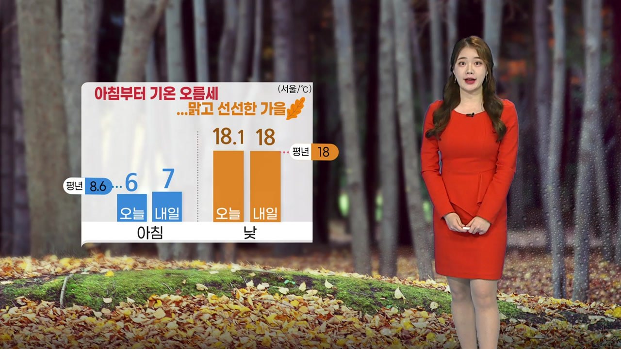 [날씨] 내일 아침부터 기온 오름세...맑고 선선한 가을 / YTN