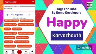 Best Tag Generator App for DailyMotion| Happy Karvachauth