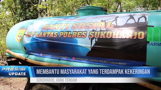 Satlantas Polres Sukoharjo Menyalurkan Bantuan Air Bersih