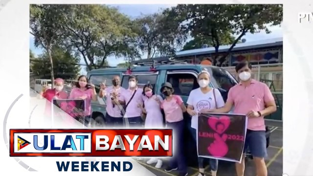 Mga taga-suporta nina VP Robredo at Sen. Pangilinan, nagsagawa ng malawakang motorcade