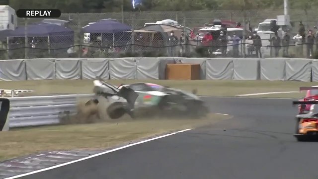 Super Gt Autopolis 2021 Leader Oyu Loses Wheel Retires Uchida Walkinshaw Big Crash