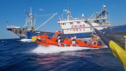 제주 바다에서 무허가 조업한 중국 어선, 그물도 끊고 도망쳤지만... / YTN