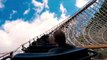 Apocolypse: The Ride Wooden Roller Coaster (Six Flags Magic Mountain Theme Park, CA) - 4K Roller Coaster POV Video - Back Row