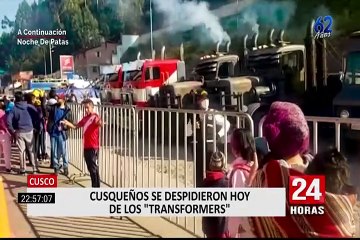 Cusco: ciudadanos se tomaron fotos muy de cerca con los Transformes