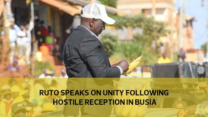 Ruto speaks on unity following hostile reception in Busia