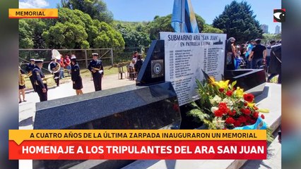 Homenaje a los tripulantes del Ara San Juan