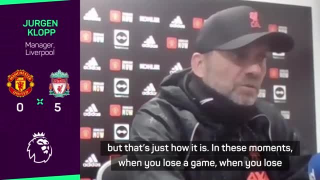 Klopp 'wouldn't want to be in Solskjaer's shoes' after dominating United win