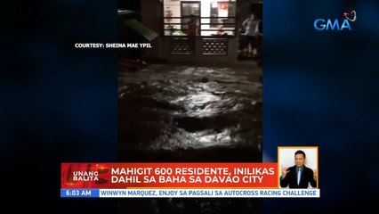 Mahigit 600 residente, inilikas dahil sa baha sa Davao City | UB