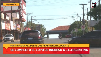 Se completó el cupo de ingreso a la Argentina