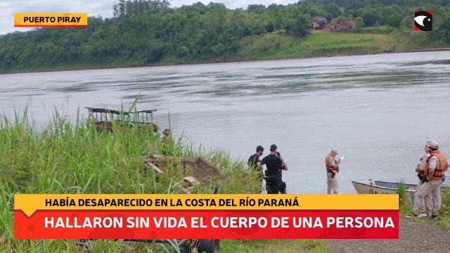 Hallaron sin vida el cuerpo de una persona que había desaparecido en la costa del río Paraná